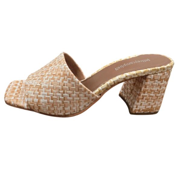 Jeffrey Campbell Mix It Heel in White & Tan – EUC Size 8 - Picture 6 of 8